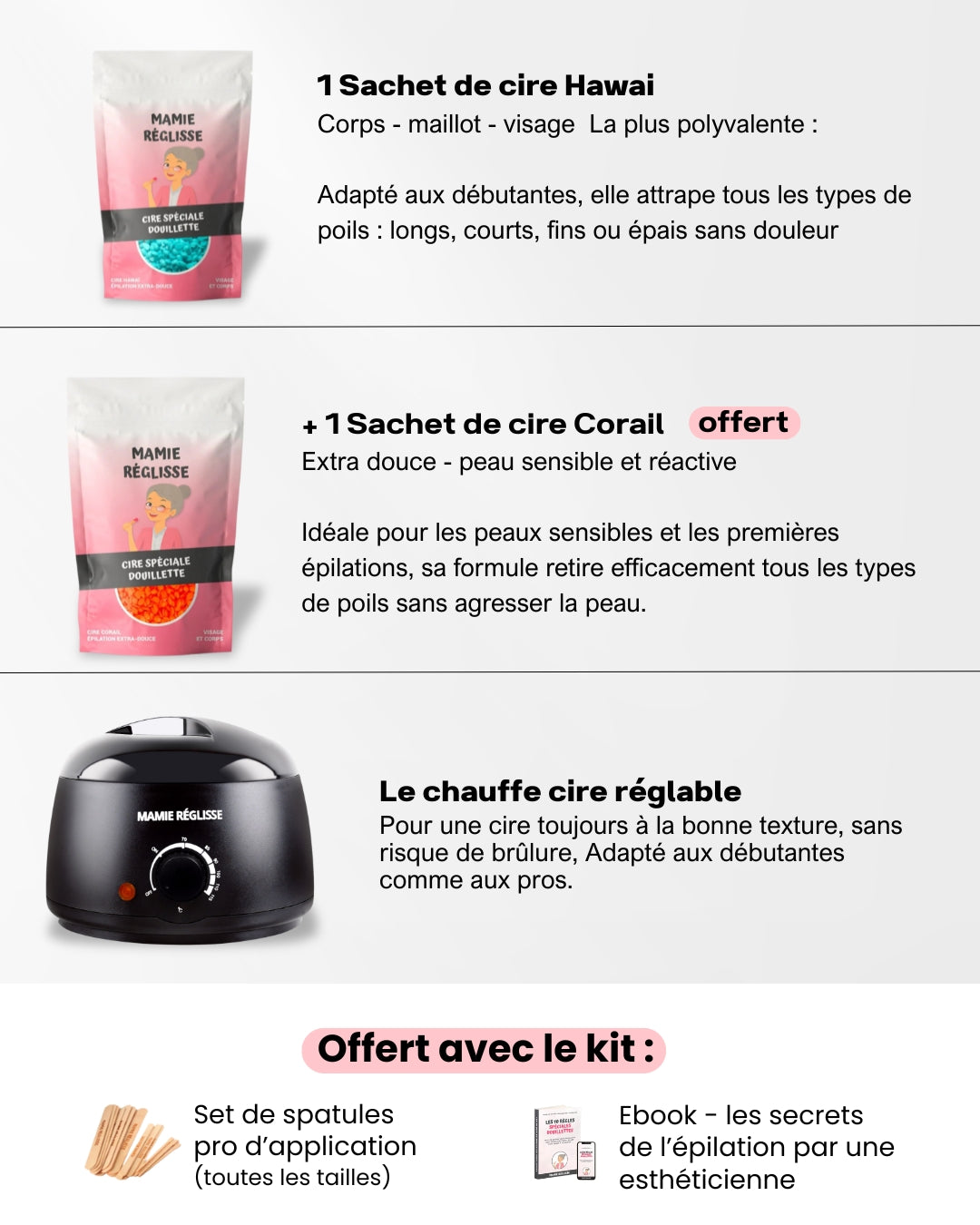 Starter - Kit Épilation Spécial Douillettes