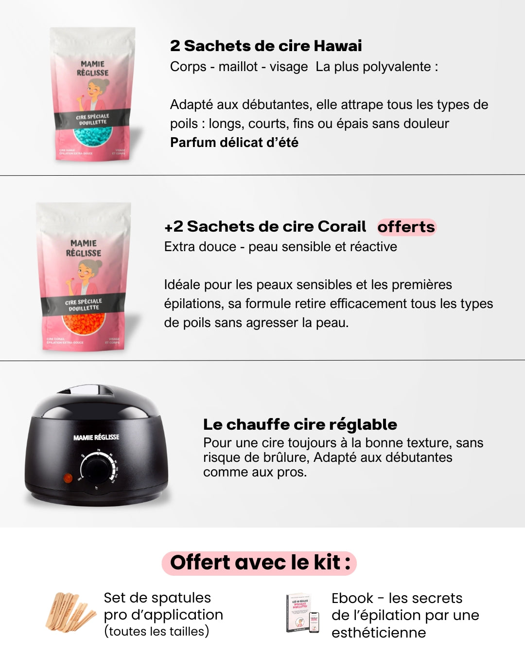 Starter - Kit Épilation Spécial Douillettes