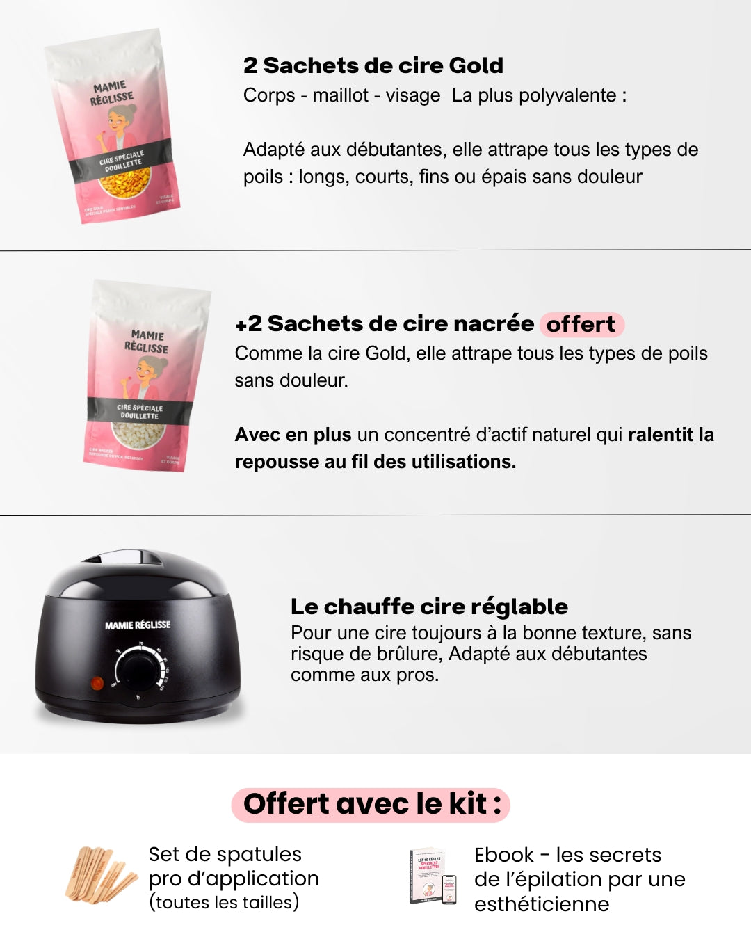 Starter - Kit Épilation Spécial Douillettes