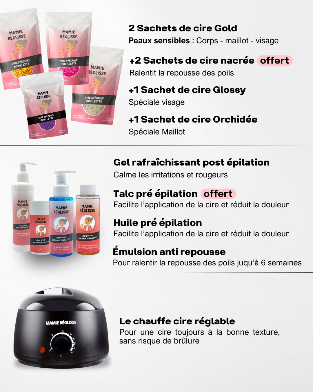 Pack Deluxe : l'épilation à la maison comme en institut