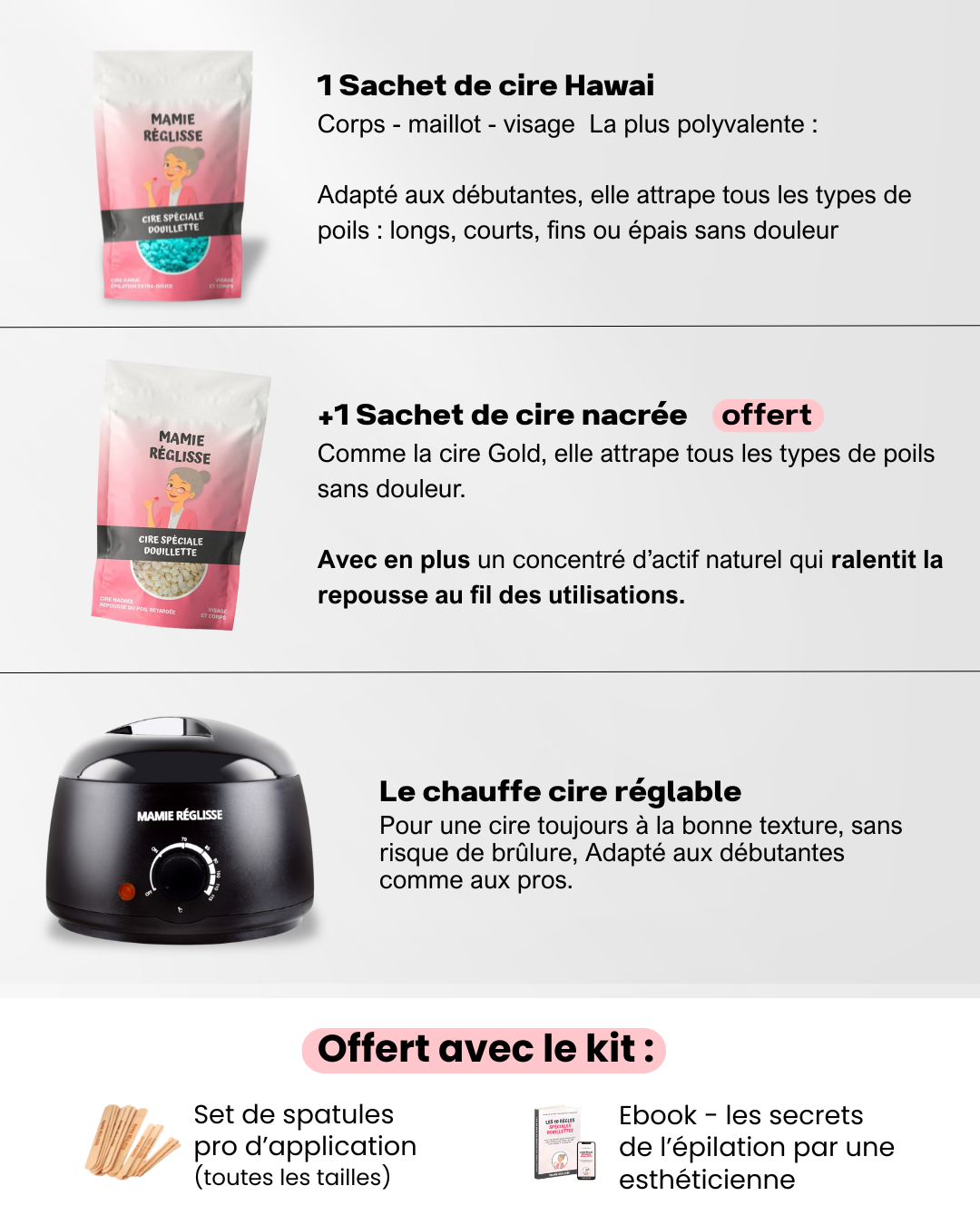 Kit Épilation Starter (tout pour débuter)