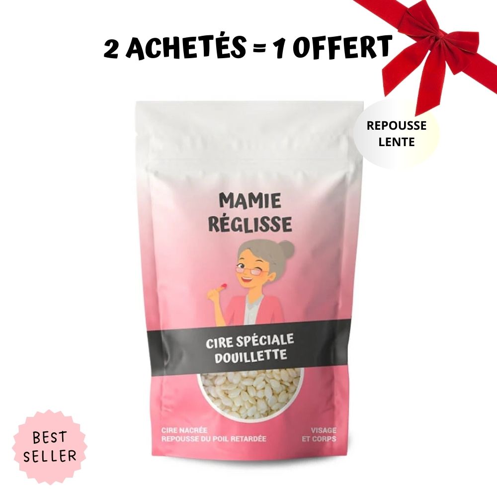 2 +1 Offert - Cire Nacrée (ralentit la repousse du poil) - 200g